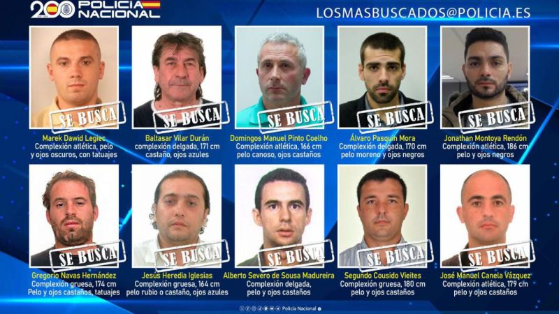 ¿Los has visto?: Estos son los 10 fugitivos más buscados en España