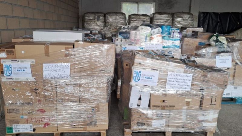 La Diputación de Ávila gestiona unas 400 toneladas de material solidario con los afectados por la DANA en Valencia