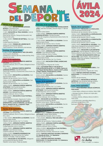 Agenda: Semana del Deporte de Ávila