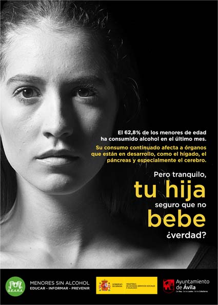 Campaña sobre el consumo de alcohol en menores y sus efectos